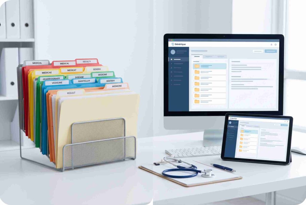 Choix archivage papier ou numerique dossier medical